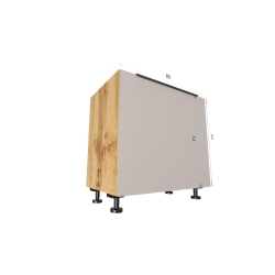 Szafka kuchenna zlewozmywakowa 80 cm. Kaszmirowy U6933 VL Dąb Wotan d1860mx